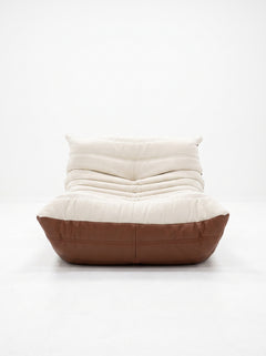 Fauteuil Relax Composé – Cuir Véritable et Lin, l'Alliance Signature